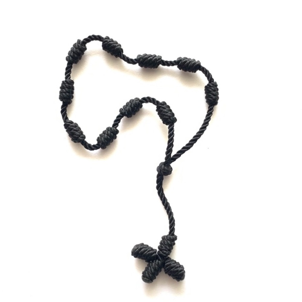⭐️5 for $25⭐️ Black Thread Rosary Dangling Cross Bracelet